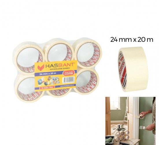 HASBANT HAS-0058 ( 24MM X 20YARDS ) MASKELEME BANT*12X6