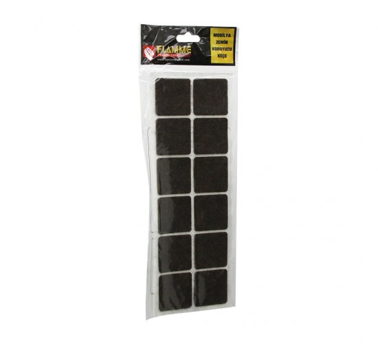 FLAMME-0022 ( 38MMX38MM ) ( KARE ) ( 12PCS ) ( ZEMİN KORUYUCU ) MOBİLYA KEÇESİ ( YAPIŞKANLI MONTAJ )*25X36