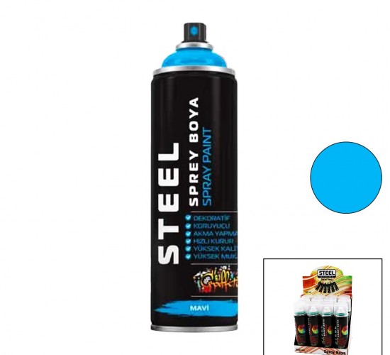 STEEL ( MAVİ ) SPREY BOYA 200ML*12X8