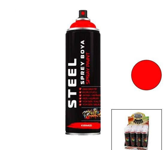 STEEL ( KIRMIZI ) SPREY BOYA 200ML*12X8