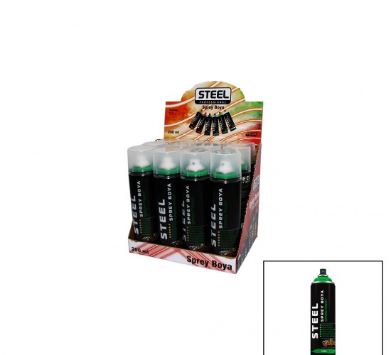 STEEL ( YEŞİL ) SPREY BOYA 200ML*12X8