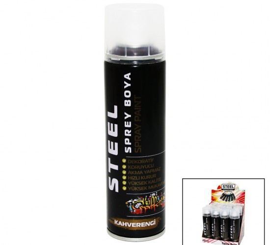STEEL ( KAHVERENGİ ) SPREY BOYA 200ML*12X8
