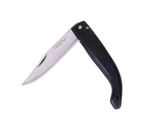 ÇELİKTÜRK ÇK-150 ( ORTA ) ÇAKI ( DENİZLİ / YATAĞAN ÜRETİM ) ( SİYAH PLASTİK SAPLI )*10X60