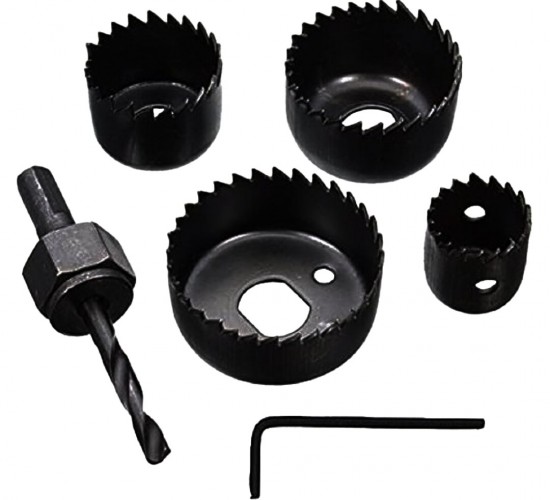 DMAX DMX-4127 ( 6PCS ) BUAT AÇMA PANÇ SETİ ( 32-38-44-54MM & 3/8 HEX & ANAHTAR ) ( METAL & AHŞAP & PLASTİK DELİK AÇMA )*100