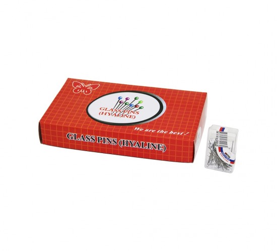 GLASS PINS K-0279 ( 50PCS ) ( BEYAZ ) ( PLS.KUTULU ) ( MİNİ ) BAŞÖRTÜ İĞNESİ*20X50
