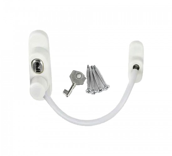 DE-AKS KİDMİX ( BEYAZ ) ( HALATLI ) ANAHTARLI EMNİYET KİLİT*10X10