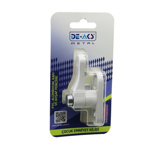 DE-AKS EMN-MV-100 ( METAL & VAKUMLU KARTELA & BEYAZ ) ( PİMLİ & DÜĞMELİ ) EMNİYET KİLİT*10X15