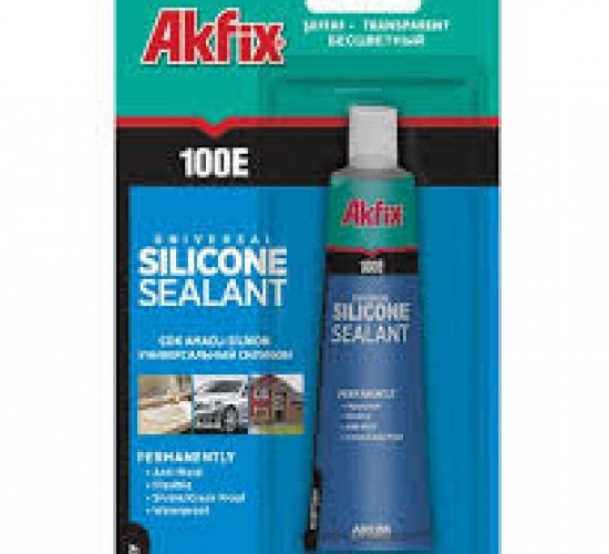 AKFİX 100-E  SA-111 AKU-07  ŞEFFAF ( TÜP ) SİLİKON 50 ML*24X8