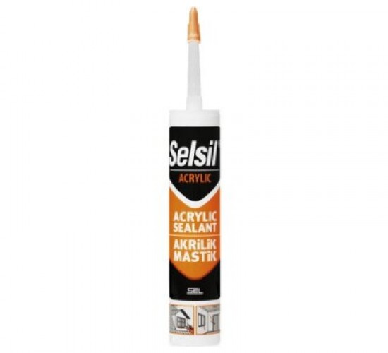 SELSİL-52083 38 CODE-73184-03 ( BEYAZ ) ( MASTİK ) SİLİKONİZE AKRİLİK 500GR*25=K