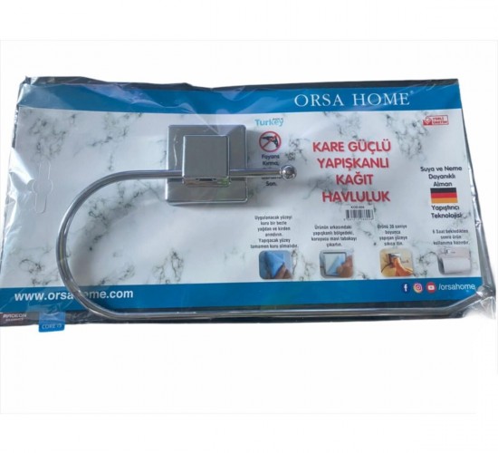 ORSA-604 ( YAPIŞKANLI KARE ASKILI ) (OVAL AÇIK & METAL ) KAĞIT HAVLULUK ASKI*12X5