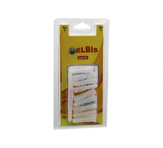 ELBİS-50 ( NO-8 ) DÜBEL BEYAZ*12X24