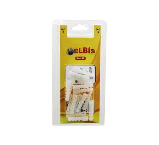 ELBİS-48 ( NO-6 ) DÜBEL BEYAZ*12X24