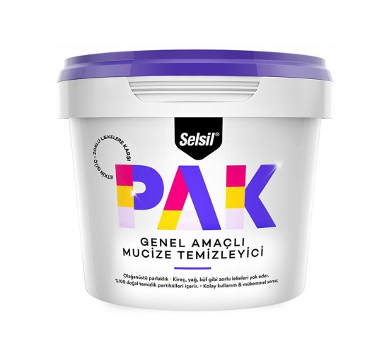 SELSİL PAK ( GENEL ) TEMİZLEYİCİ ( 500GR )*12=K