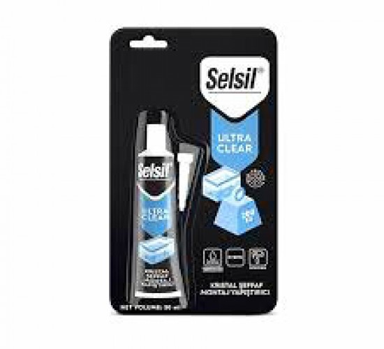 SELSİL-3987 ULTRA CLEAR KRİSTAL ŞEFFAF MONTAJ YAPIŞTIRICI ( METAL & CAM & PLS.& AHŞAP & BETON ) TÜP 50ML*12=K