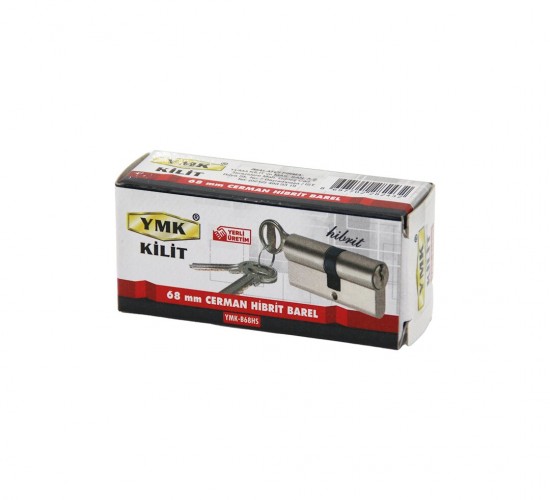 YMK-B68HS ( HİBRİT ) ( 68MM )  ( NİKEL SATEN ) CERMAN BAREL ( KUTULU AMBALAJ ) ( 3 ANAHTAR )*120