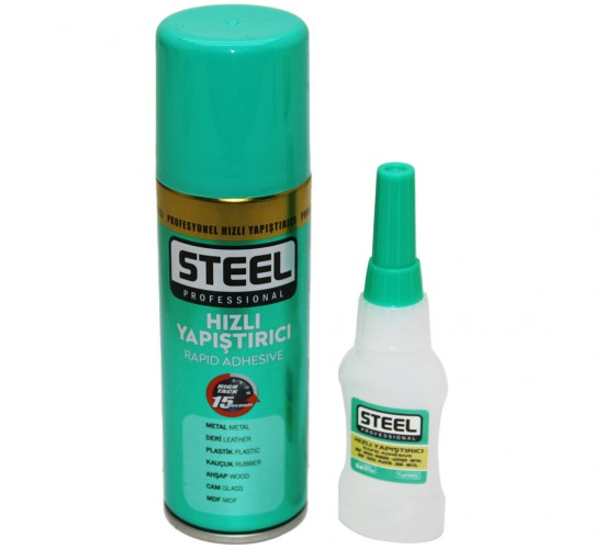 STEEL CK-6361 ( 100ML+20GR=BRÜT ) HIZLI YAPIŞTIRICI (MDF-AHŞAP-METAL-DERİ-KAUÇUK-PLASTİK-CAM)*12X1