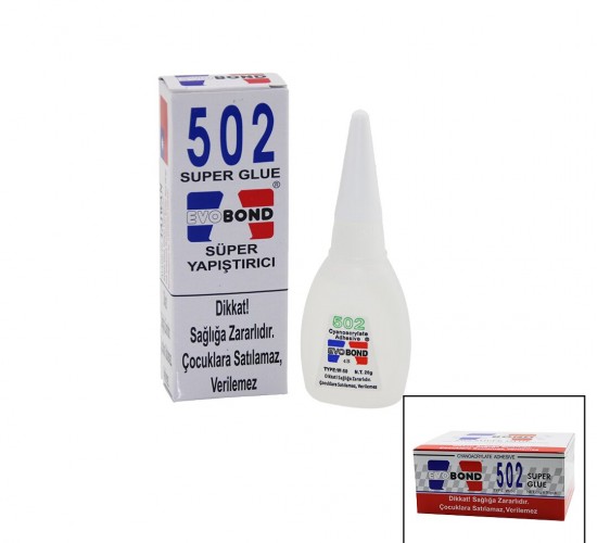EVOBOND 502 SUPER JAPON ORJİNAL YAPIŞTIRICI*50X10