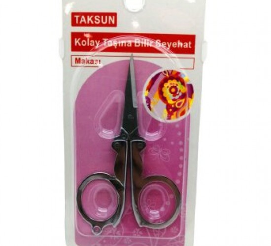 TAKSUN NO-518 KATLANIR KOLAY TAŞINABİLİR SEYAHAT BIYIK BERBER MAKASI*24X30