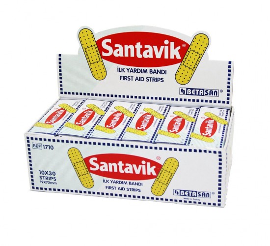 SANTAVİK-1710 ( 10PCS ) İLK YARDIM YARA BANTI ( 19X72MM )*30X40