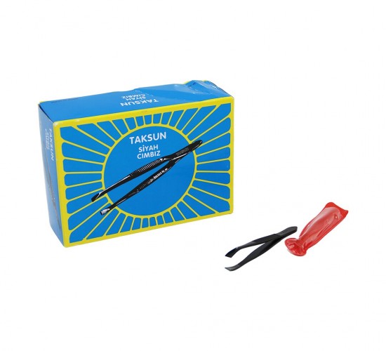 TAKSUN TW-28 ( SİYAH ) METAL CIMBIZ ( ŞEFFAF PVC KILIFLI )*60X24