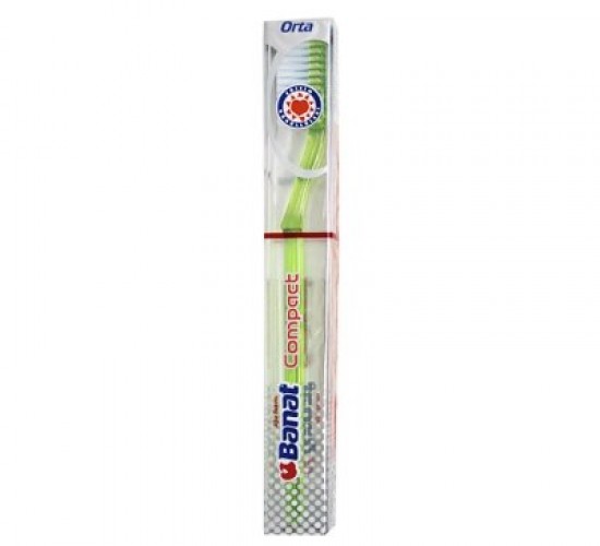 BANAT-520011 COMPACT ( ORTA & MEDİUM ) DİŞ FIRÇASI ( ŞEFFAF PLASTİK KUTULU )*12X20