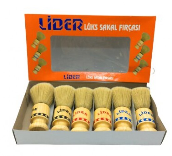 LİDER-1102 ( AHŞAP SAPLI ) SAKAL FIRÇASI*6X60