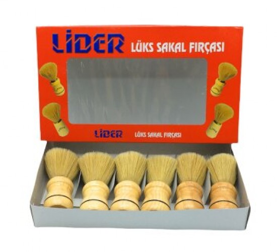LİDER-1104 ( AHŞAP SAPLI ) SAKAL FIRÇASI*6X60