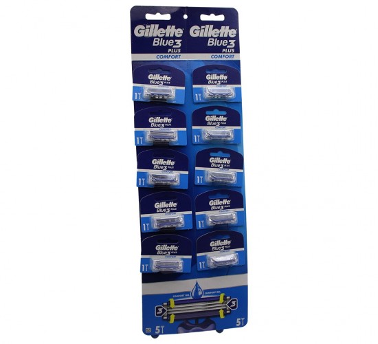 GİLLETTE BLUE3 SAPLI JİLET KARTELALI ( 10PCS )*1X12