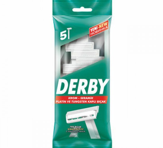 DERBY-101010212 ( TEK BIÇAK ) ( 5PCS POŞETLİ ) SAPLI JİLET*14X8