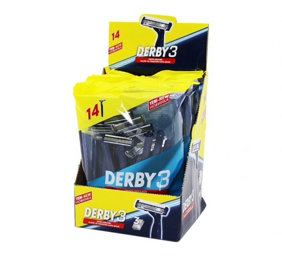 DERBY YENİ-NEW 3 BIÇAK 10+4PCS.POŞETLİ*4X12