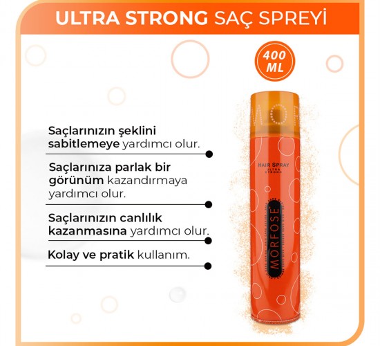 MORFOSE ULTRA SAÇ SPREYİ TURUNCU 400 ML*12=K