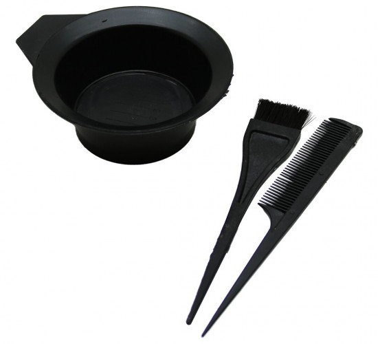 HELMAX HM-012 WETTO MERRYS SOLİNGEN İP-123 ( 3PCS ) SAÇ BOYAMA SETİ ( TARAK & FIRÇA & KASE ) ( SİYAH PLASTİK )*10X20