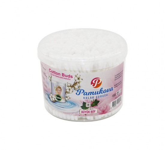 PAMUKOVA FAMİLY HOLLY ( BÜYÜK BOY ) KULAK ÇÖPÜ ( PAMUKLU ÇUBUK ) ( YUVARLAK KUTU )*6X24