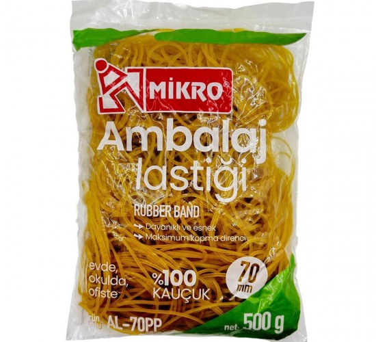 MİKRO ( PAKET & AMBALAJ ) ( PARA LASTİK ) KAUÇUK (500 GR) (BOY:220MM & KALINLIK:140MM & GENİŞLİK:140MM )*40