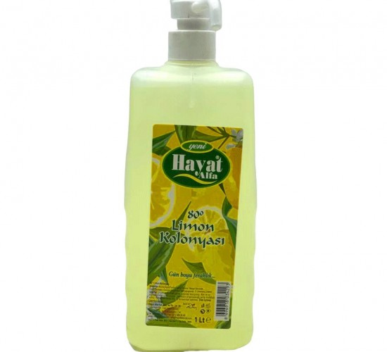 HAYAT ( POMPALI SPREY ) ( 1LT ) ( LİMON ) KOLONYA*12=K