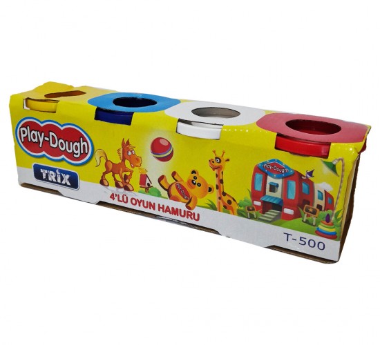 TRİX PLAY DOUGH T-500 ( BÜYÜK ) ( 4PCS ) OYUN HAMURU*36