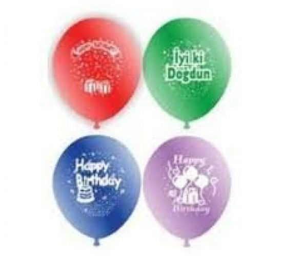 ATOM ( DOĞUM GÜNÜ ) İYİKİ DOĞDUN BALON 12İNC 100PCS*1X40