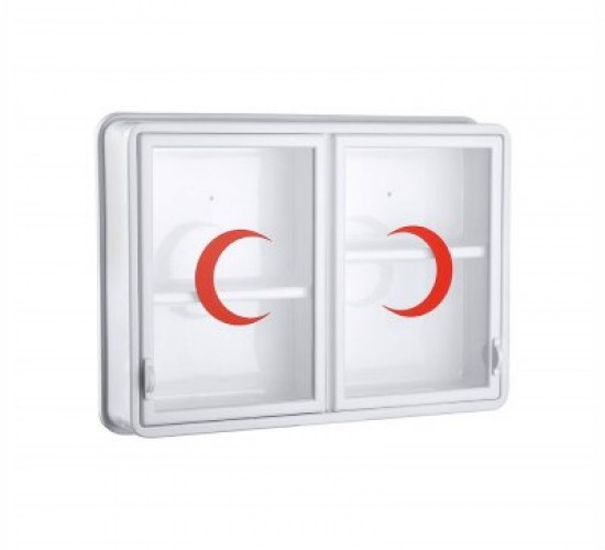ÇELİK AYNA-156 ( CAM ) ( 2 KAPAKLI ) ECZA DOLABI*10