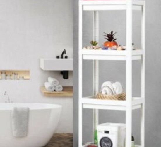 SHELF UNİT MAGGİE OMBEG OM-1016-0530-0251 ( 4 ( ÇUKUR ) RAFLI & BEYAZ ) ( DİKDÖRTGEN ) RAF ÜNİTESİ PLASTİK*6