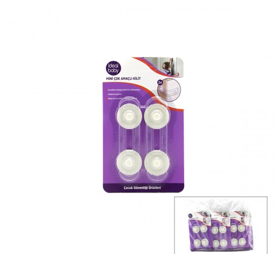 İDEAL BABY IDE-04 IDE-18 ( 2PCS ) MİNİ ÇOK AMAÇLI KİLİT ( ÇOCUK EMNİYET )*24X10