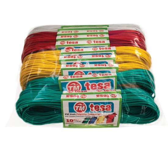 TESA TEMSAN TM-412 ( PVC KAPLAMA ) ( 10MT ) ÇAMAŞIR İPİ*12X10