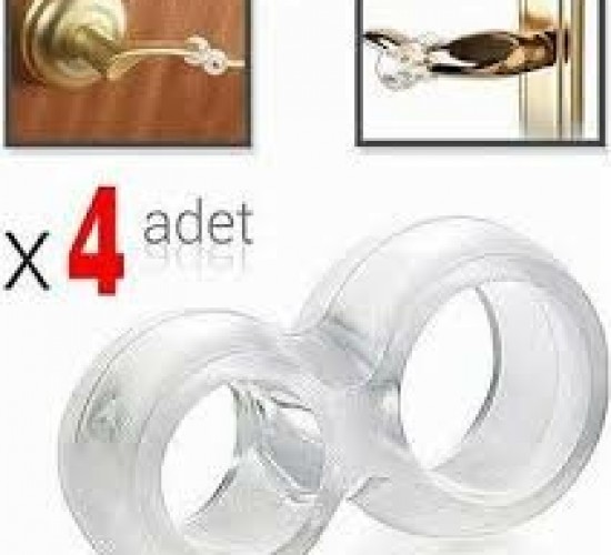 BURÇİN ERK-044 ( 4PCS ) ( ŞEFFAF SİLİKON PLASTİK ) KAPI PENCERE STOPERİ*24X1
