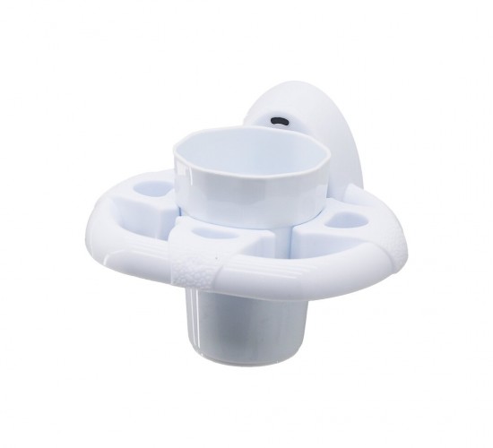QLUX L-00617 DECO DİŞ FIRÇALIK  ( BEYAZ PLASTİK ) ( YAPIŞKANLI & DUVARA MONTE )*24