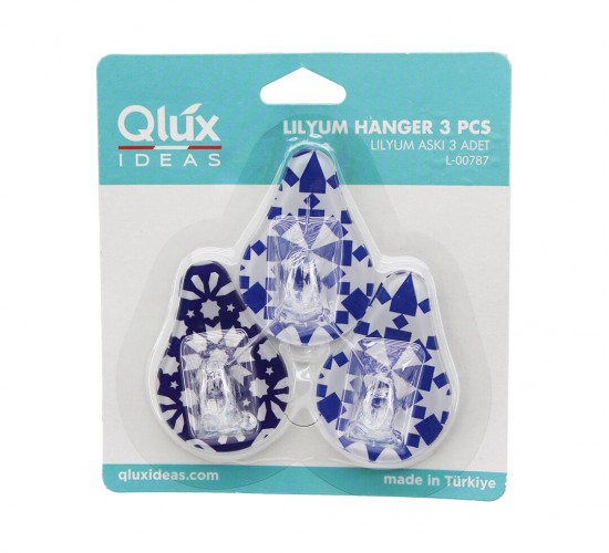 QLUX L-00292 ( 3PCS ) LİLYUM YAPIŞKANLI ( MİKA KRİSTAL PLASTİK ) ASKI*60
