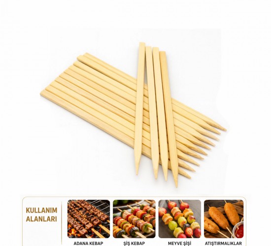 ENFA RA-270 ( ADANA & GENİŞ ) AHŞAP ÇÖP ŞİŞ ( 25CM )*10X20