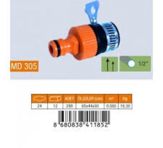 MEDALYAN MD-305 ( 3/4 ) OTOMATİK BATARYA ADAPTÖRÜ KELEPÇELİ*24X12