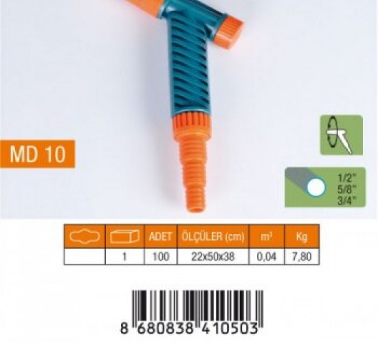 MEDALYAN MD-10 ( NORMAL ) AYARLI LANS SULAMA TABANCASI ( 1/2- 5/8- 3/4 REKOR )*10X10