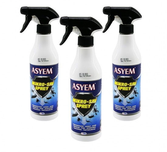 ASYEM MİKRO-SAV ( SIVI ) İLAÇ SPREY ( 450ML ) ( H.BÖCEK & AKREP & KENE & ÖRÜMCEK & PİRE & S.SİNEK & T.KURUSU )*6X4