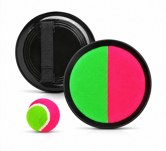 YILDIZ SPORT YLD-12 ( AT TUT YAKALA ) CIRTLI YAPIŞAN TOP OYUNCAK ( CIRTLI TOP TUTMA SETİ= 2PCS TUTMA APARAT + TOP ) ( FİLELİ AMBALAJ )*50