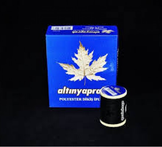 ALTINYAPRAK ( 6PCS ) ( SİYAH ) ( 900 MT ) DİKİŞ İPLİK*100